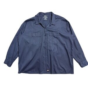 Dickies Work Shirt‎ Mens 3XL Navy Temp Control Cooling Long Sleeve GL250DN